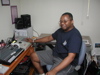 GEORGE SAMPLE KING CLIENT IN TOYKO IN HIS STUDIO HE'S A SAMPLE KING