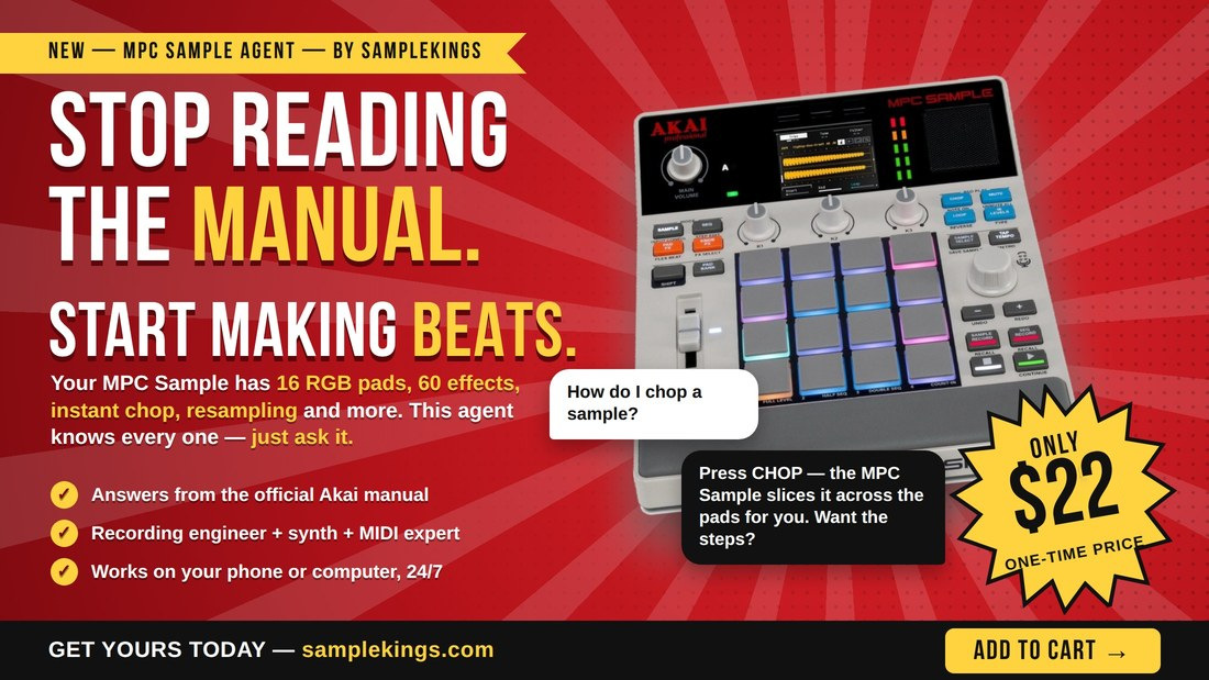 SampleKings.com Presents: The MPC Sample AI Agent - Stop Reading The Manual, Start Making Beats - Ask It Anything, It Answers From The Official Akai Manual - Only 22 Dollars, One-Time Price